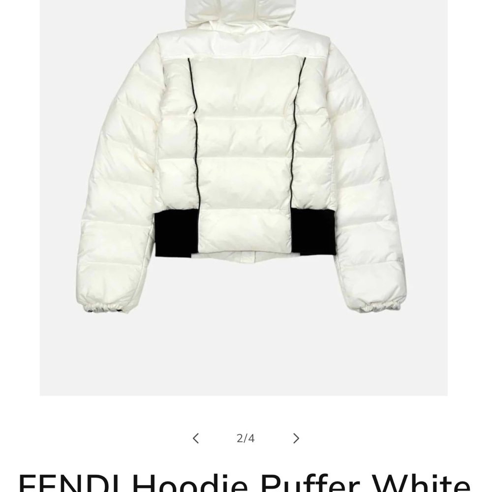Fendi White and Red Puffer Jacket/Vest detachable sleeves size 40 - Picture 3 of 13